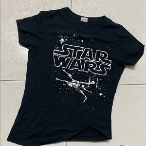 Star Wars Black Tee with White Design